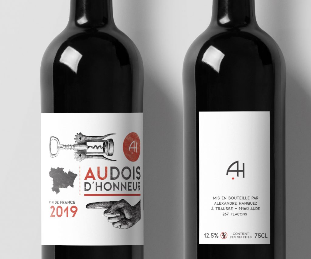 Etiquette vin Audois d'Honneur
