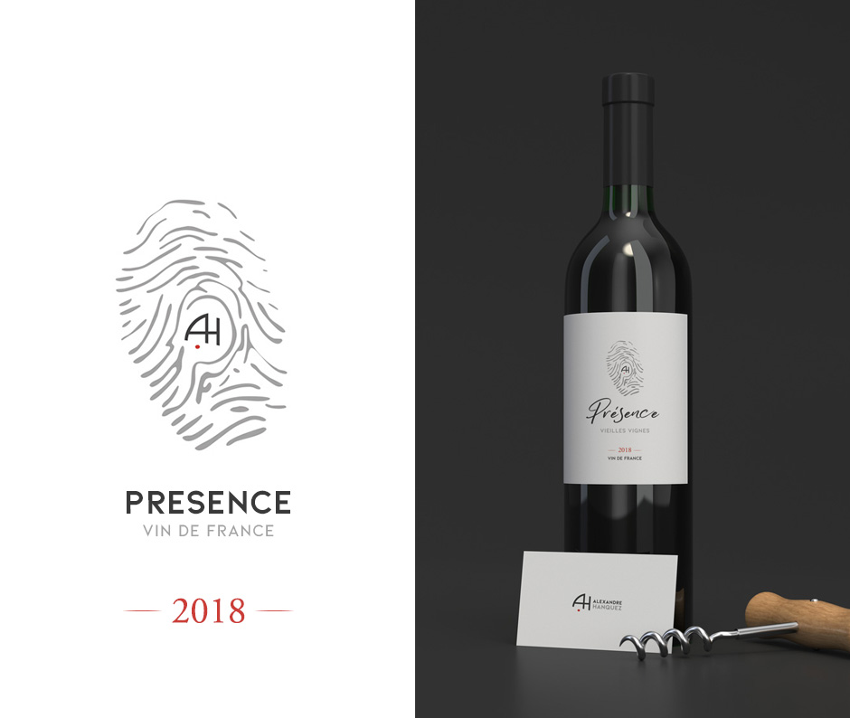 Design Etiquette vin Présence